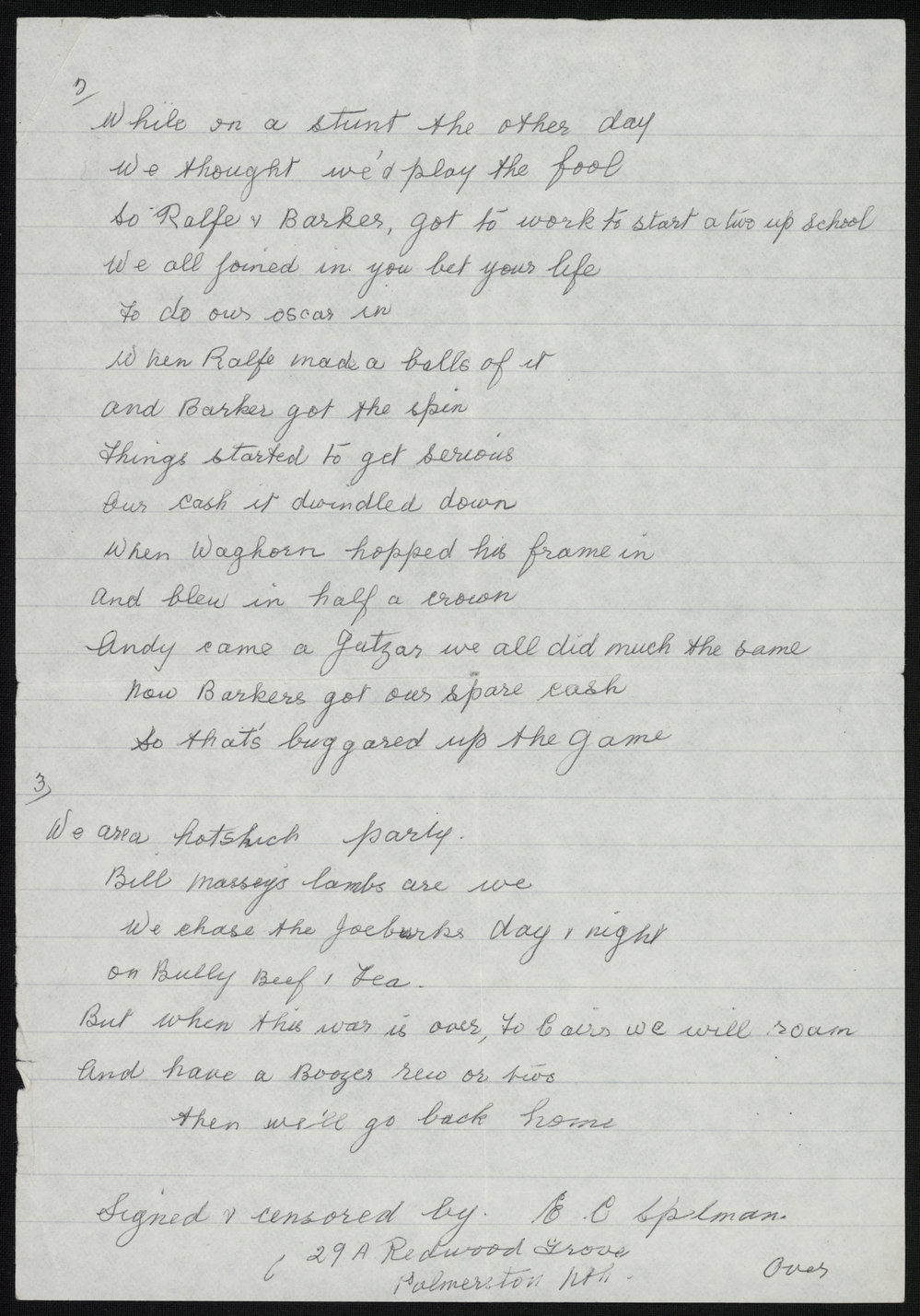 WWI Photograph Album - New Zealand, Egypt and Sinai &amp; Palestine. [loose photo]