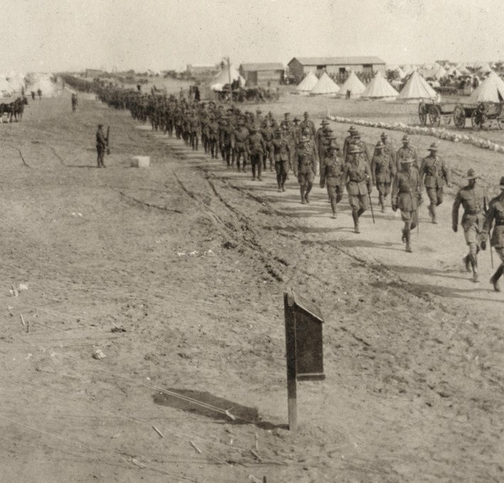 Marching on parade in Zeitoun Camp, Egypt